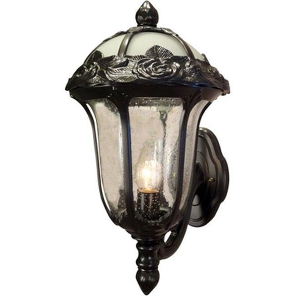 Special Lite Products Special Lite Products F-3710-ORB-SG Rose Garden Large Post Mount Light with Seedy Glass; Oil Rubbed Bronze F-3710-ORB-SG